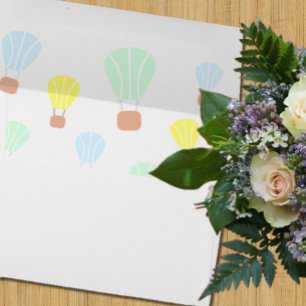Onederful World Hot Air Balloon 1st Birthday Envelope
