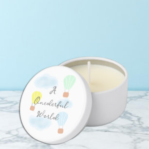Onederful World Hot Air Balloon 1st Birthday Mini Candle Favors