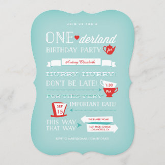 Onederland Birthday Invitation