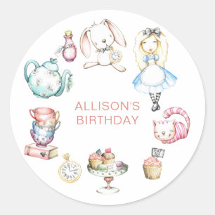 Onederland First Birthday Party  Classic Round Sticker