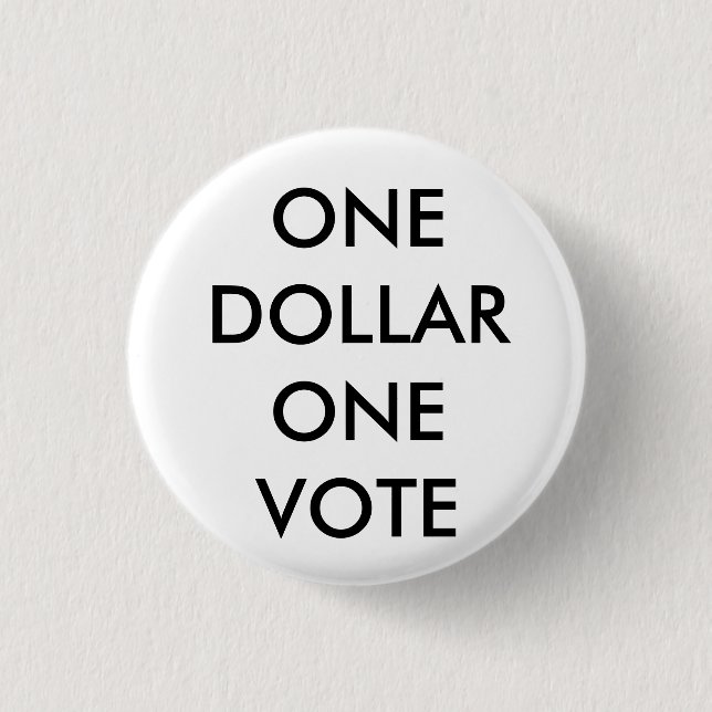 ONEDOLLARONE VOTE BUTTON (Front)