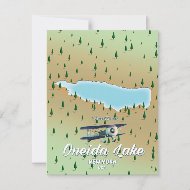 Oneida Lake New York map (Front)