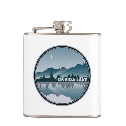 Oneida Lake New York Reflection Flask