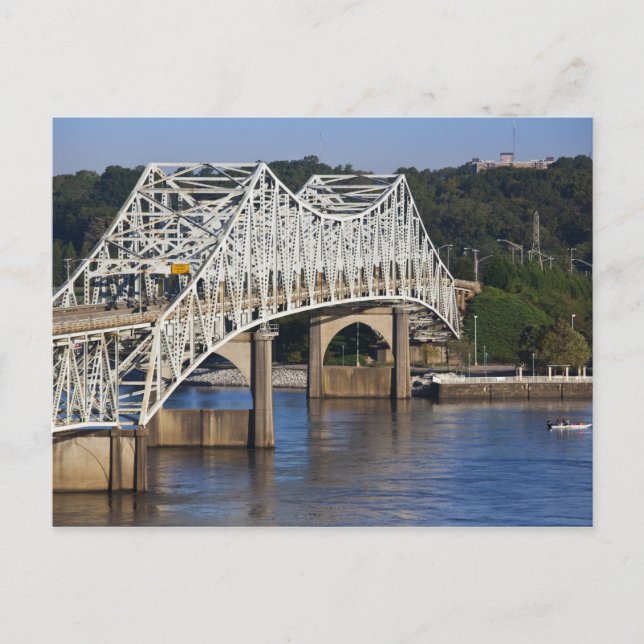 O'Neil Bridge on Tennessee River, Florence, Postcard (Front)