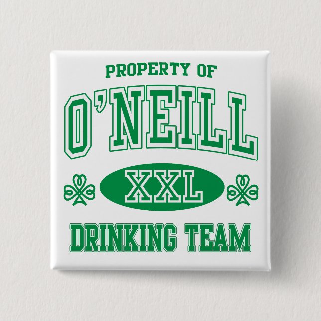 O'Neil Irish Drinking Team Button (Front)
