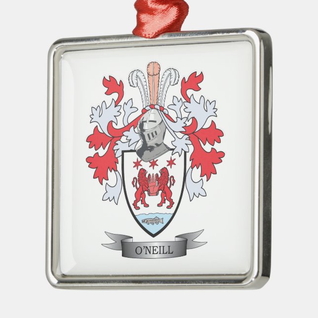 O'Neill Coat of Arms Metal Ornament (Left)
