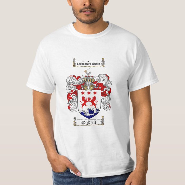 O'Neill Family Crest - O'Neill Coat of Arms T-Shirt (Front)