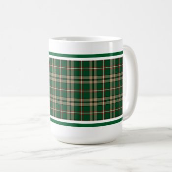 O'neill Tartan Tan And Green Irish Plaid Coffee Mug by plaidwerx at Zazzle