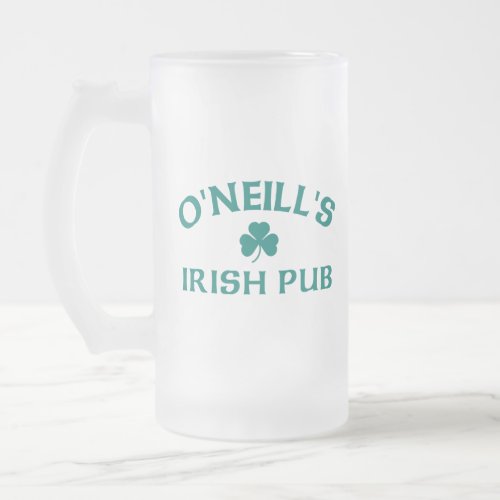 ONeills Irish Pub  Frosted Glass Beer Mug