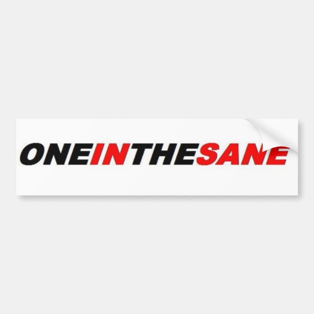 ONEINTHESANE BUMPER STICKER (Front)