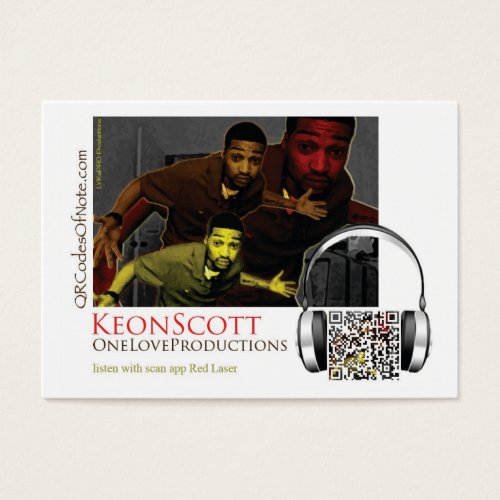 OneLoveProductions, Keon Scott Music Business Cards
