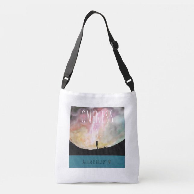 "Oneness is. All else is illusory" tote bag (Back)