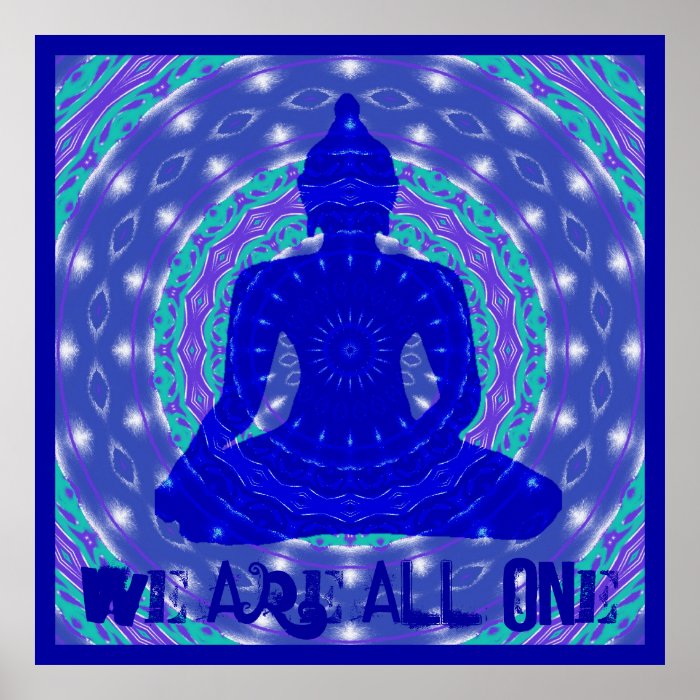 Oneness Mandala with Buddha Poster