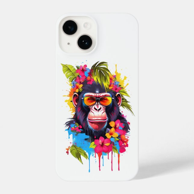 “Oneness With The Universe” Ape iPhone 14 Case (Back)