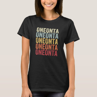 Oneonta New York Oneonta NY Retro Vintage Text T-Shirt