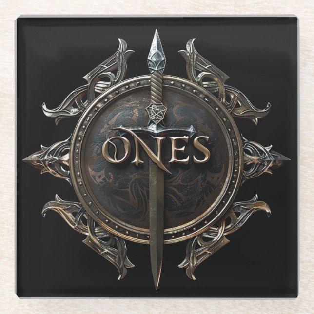 ONEs badge Glass Coaster (Front)
