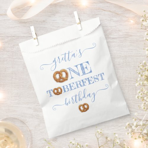 Onetoberfest Pretzel Birthday Party Favor Bag