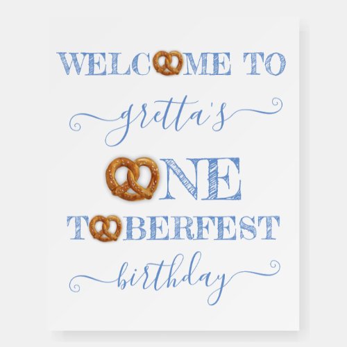 Onetoberfest Pretzel Birthday Party Foam Board