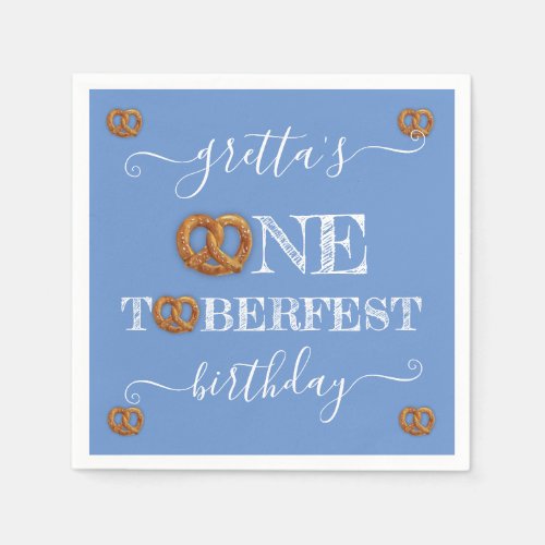 Onetoberfest Pretzel Birthday Party Napkins