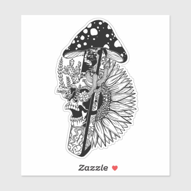 Onewheel Plant B&W Sticker (Sheet)