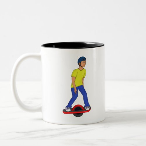 Onewheeling Dude Two_Tone Coffee Mug