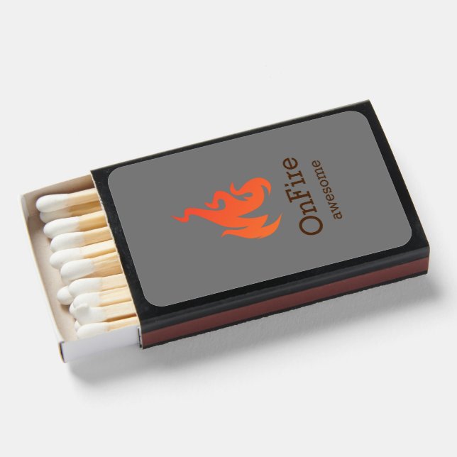 Onfire  Bridal Shower Logo Personalized  Matchboxes (Front Open)