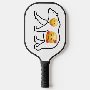 ongue-Out & Heart-Face Emojis Pickleball Paddle