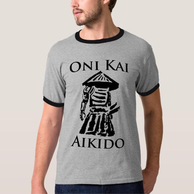 Oni Kai Aikido vintage design T-Shirt (Front)