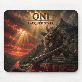 Oni Lacquer Stair Dark Realism Mouse Pad