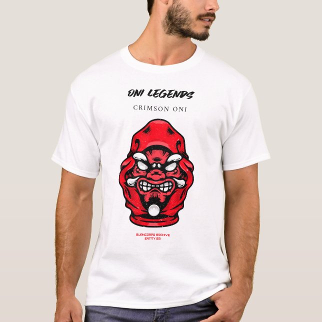 Oni Legends – Crimson Oni | BurnCorpo Archive T-Shirt (Front)