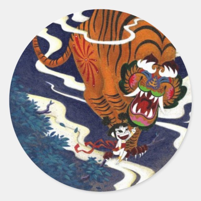 Oni Love Classic Round Sticker (Front)