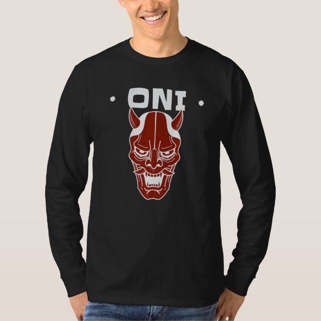 Oni Mask Japanese Demon Face Devil Ronin  1 T-Shirt (Front)