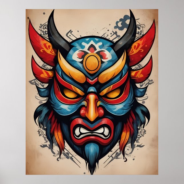 Oni Mask Poster (Front)