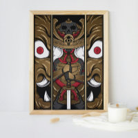 Japanese Oni Demon Samurai Poster Art
