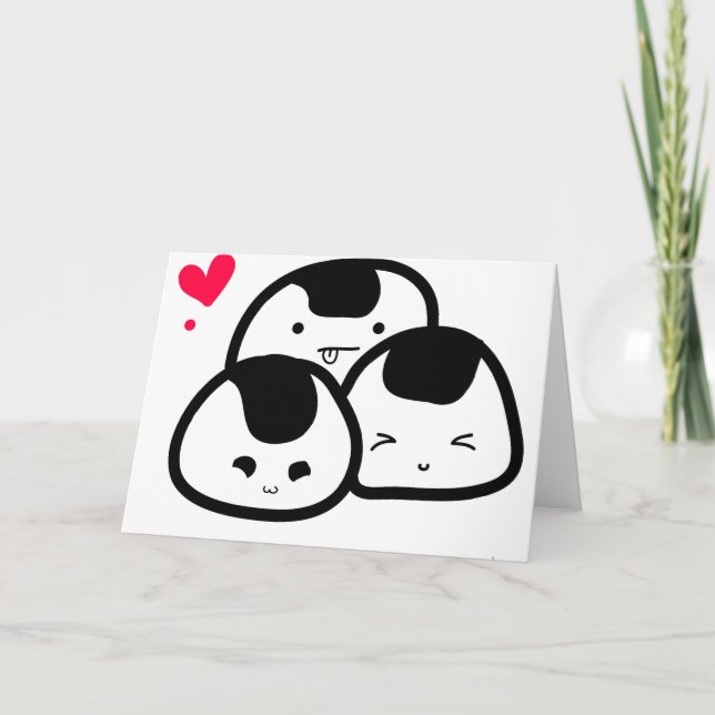 onigiri friends card (Front)