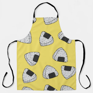 Onigiri (japanese rice ball) background. Seamless Apron