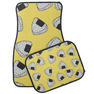 Onigiri (japanese rice ball) background. Seamless  Car Floor Mat