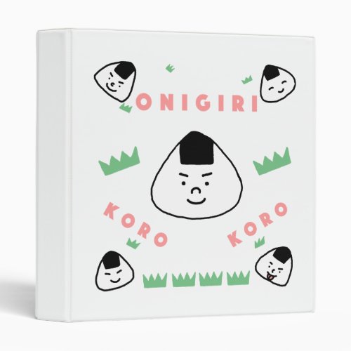 Onigiri Koro Koro the Rolling Rice Balls 3 Ring Binder