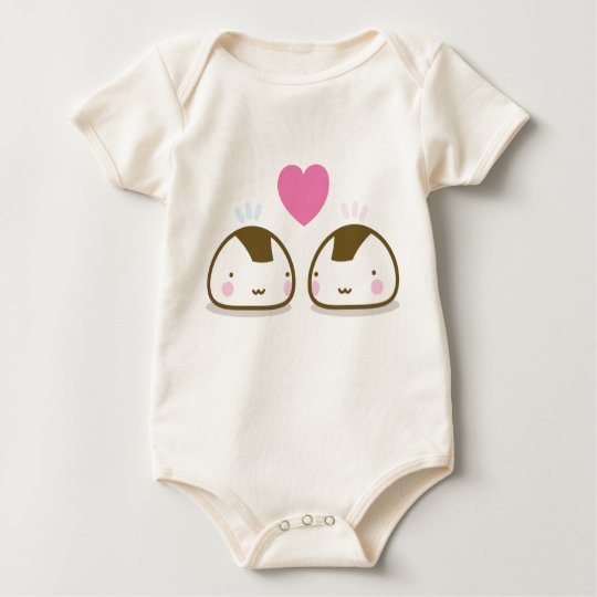 onigiri love baby bodysuit