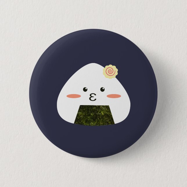 Onigiri Sushi Button (Front)