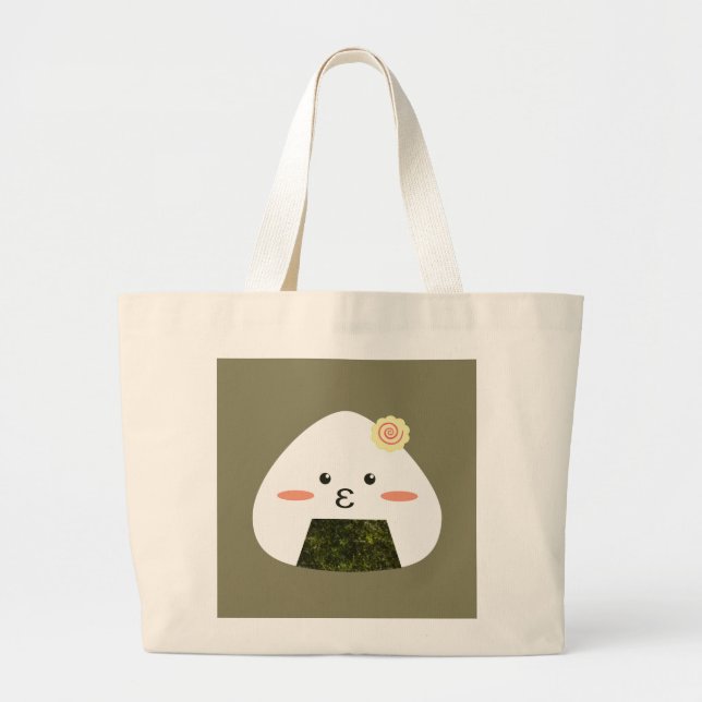 Onigiri Sushi Large Tote Bag (Front)