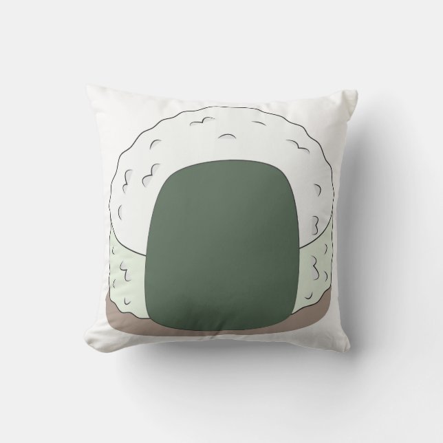 Onigiri Throw Pillow (Front)