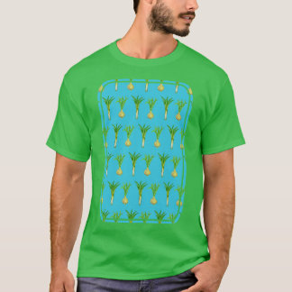 Onion and leek pattern T-Shirt