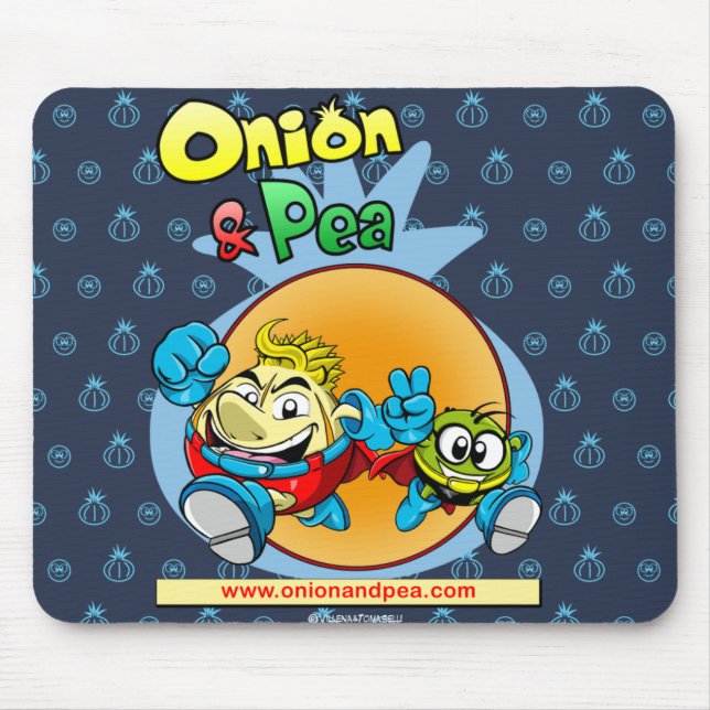 Onion & blue Pea mousepad. Mouse Pad (Front)