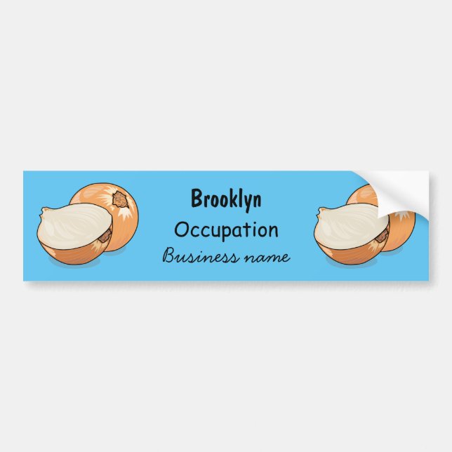Onion cartoon illustration  bumper sticker (Front)