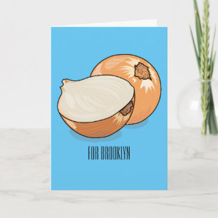 Onion cartoon illustration card
