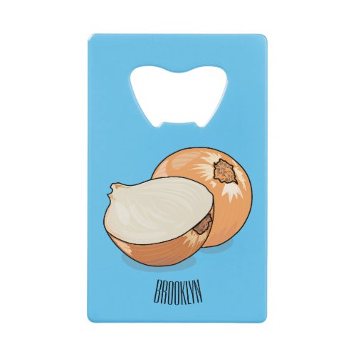 Onion cartoon illustration  credit card bottle opener