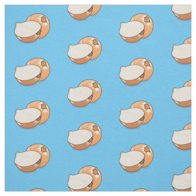 Onion cartoon illustration fabric (Swatch)