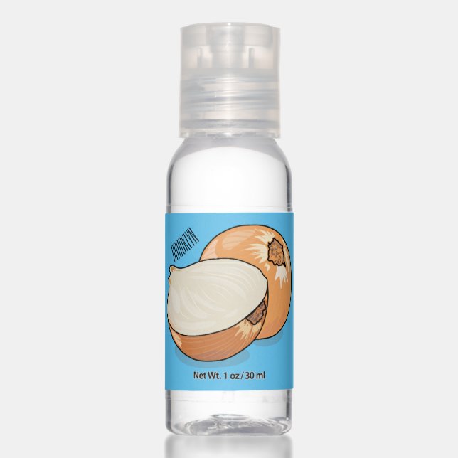Onion cartoon illustration  hand sanitizer (Front)