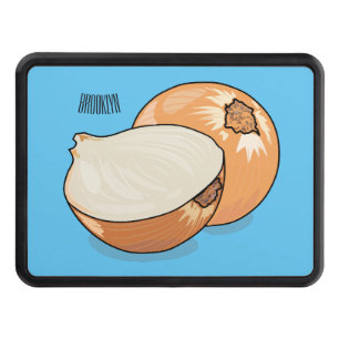 Onion cartoon illustration hitch cover